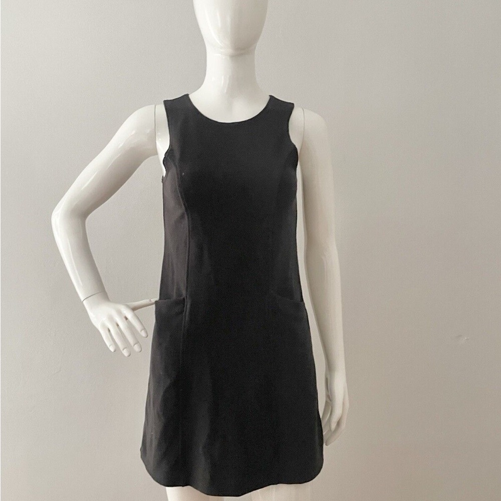 Cooperative Black Textured Mini Dress w/ Pockets – Size Small
